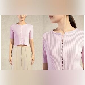 NWT FUTURE CLASSICS
BUTTON UP SHORT SLEEVE SWEATER, SIZE S